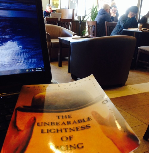 Book Drop of The Unbearable Lightness of Being at the Islington Second Cup